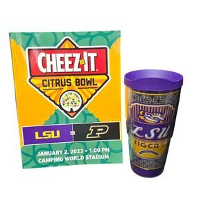 LSU Tigers Tervis Cup with Lid & Cheez It Citrus Bowl Program Purdue College Mag